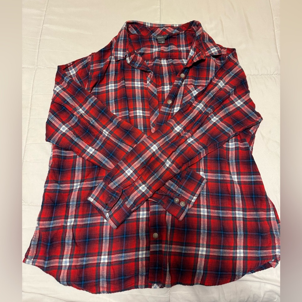 Eddie Bauer, Long Sleeve Thin Flannel, Juniors XL